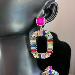 Guess Pink and Red Statement Earrings